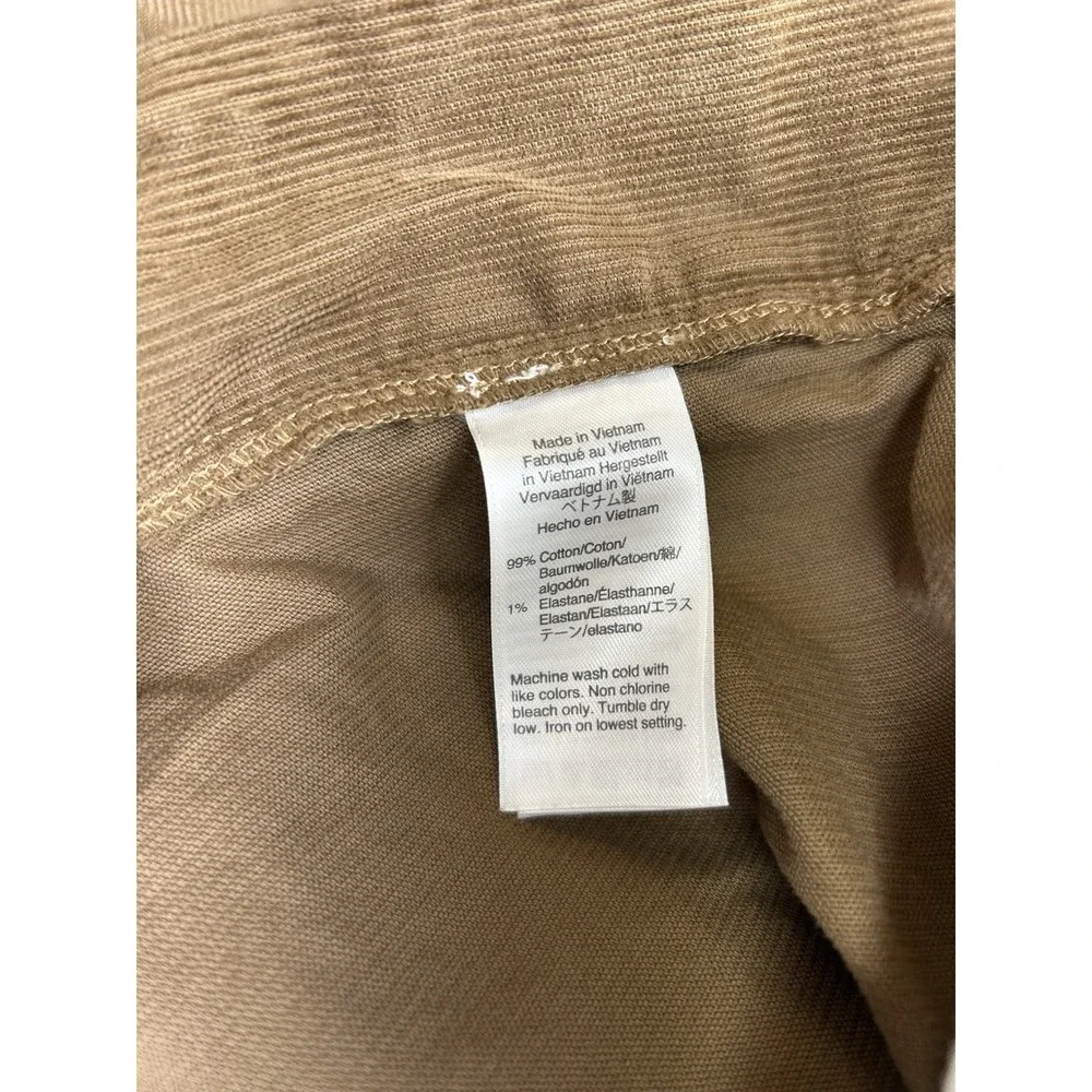 J Crew 770 Straight‎ Corduroy Pants Men's 35x32 Brown Cotton Flat Front